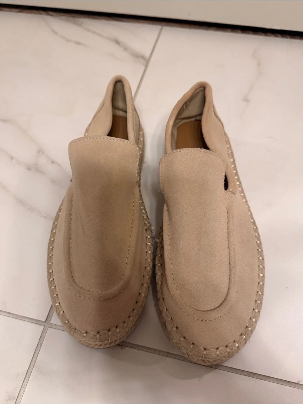 ZARA Cream Cloth Loafers – EU 40 / US 7.5–8 – Excellent Condition